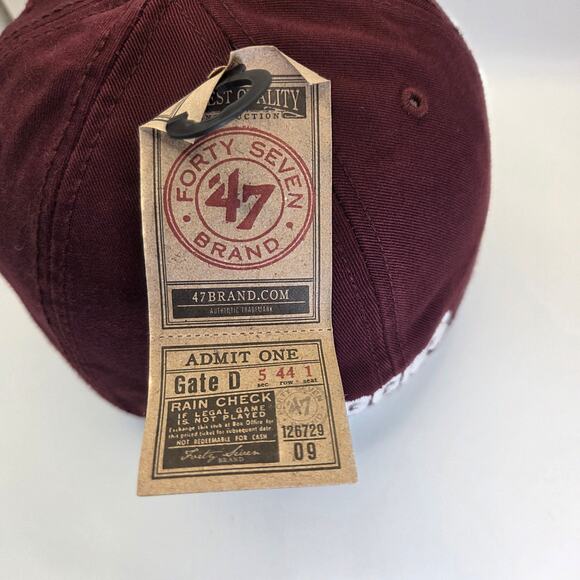 Texas A&M Aggies ’47 Brand Fitted Hat S NWT Maroon Recycled Polyester Cotton - Picture 6 of 12